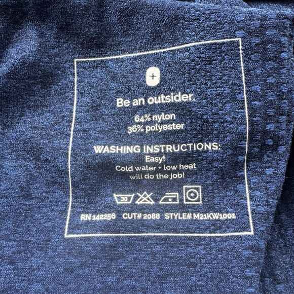 FIGS Seamless Shirt Men L Blue Underscrub LS Nurse Medical Stretch Wicking - Picture 7 of 7